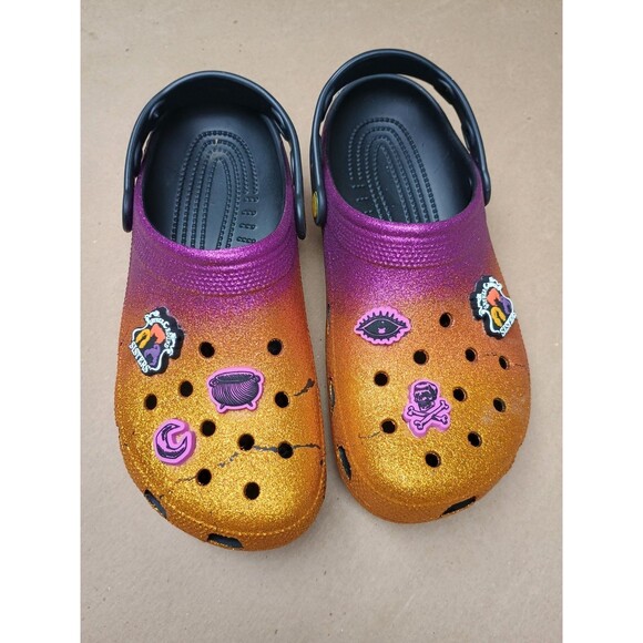 CROCS Shoes - Disney Parks Halloween Hocus Pocus Crocs Sz US Mens 8 Women's 10 Purple Orange